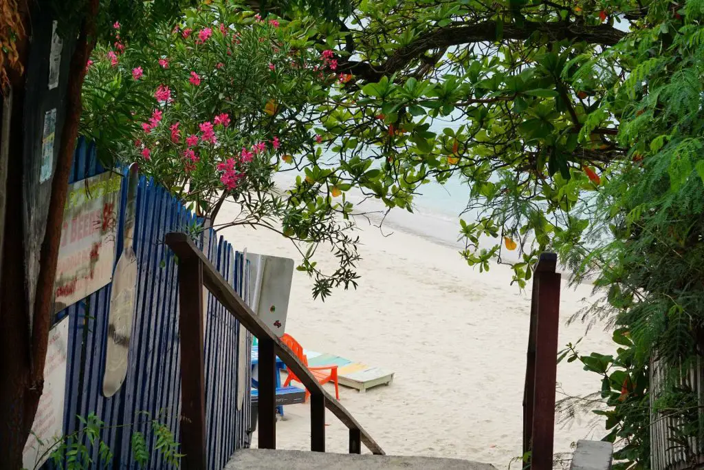 Public access to Morne Rouge Beach in Grenada.